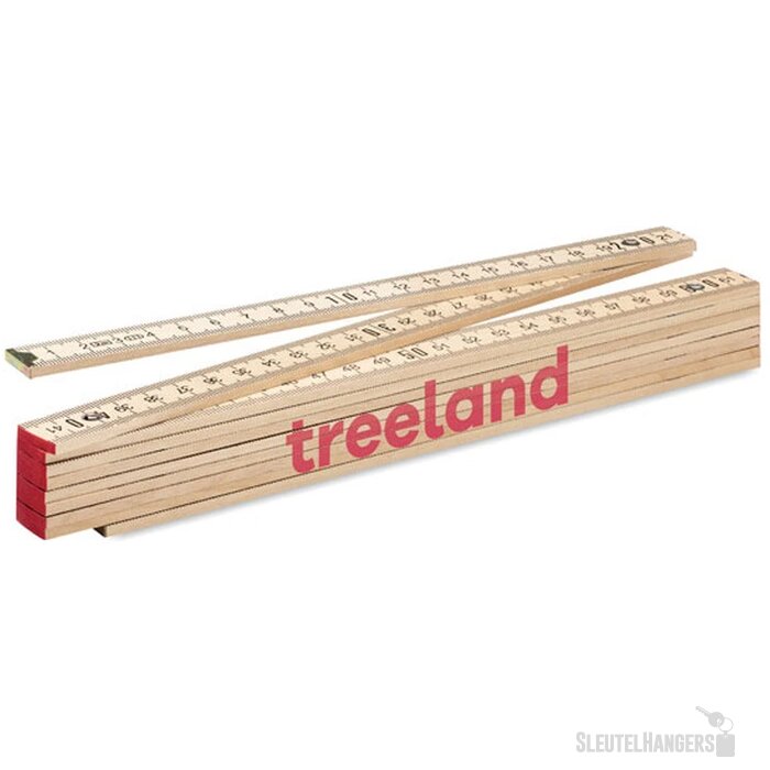 Houten duimstok 2m Bruin